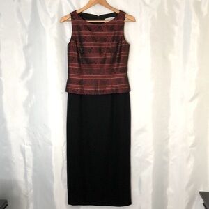 Jessica Howard Cocktail Party Evening Gown Satin Top Dress Size 4